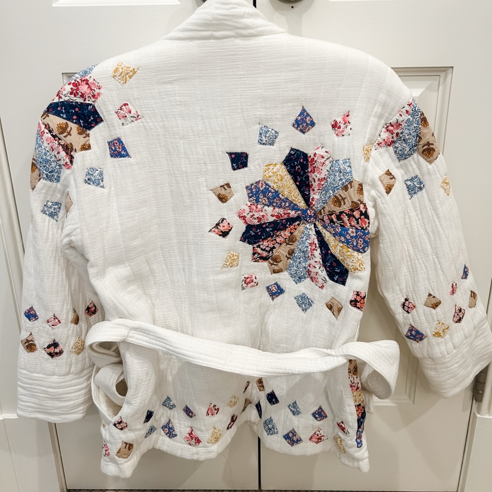 Anthropologie Patchwork Wrap Jacket - Xs - image 3